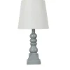 Kirkland's Home Table Lamps-Distressed Gray Candlestick Table Lamp
