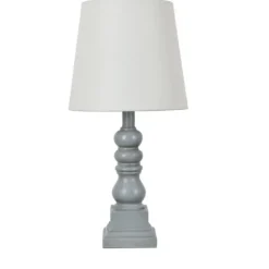 Kirkland's Home Table Lamps-Distressed Gray Candlestick Table Lamp