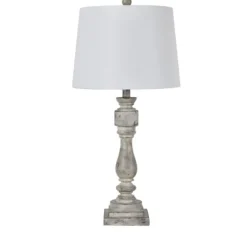 Kirkland's Home Table Lamps-Distressed Gray Table Lamp