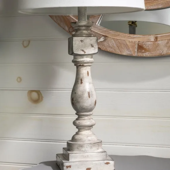 Kirkland's Home Table Lamps-Distressed Gray Table Lamp