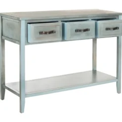 Kirkland's Home Console Tables-Distressed Light 3-Drawer Console Table