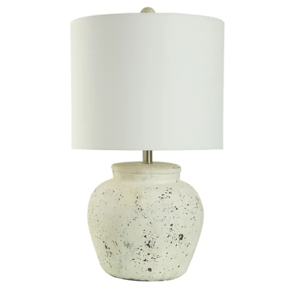 Kirkland's Home Table Lamps-Distressed Round Table Lamp