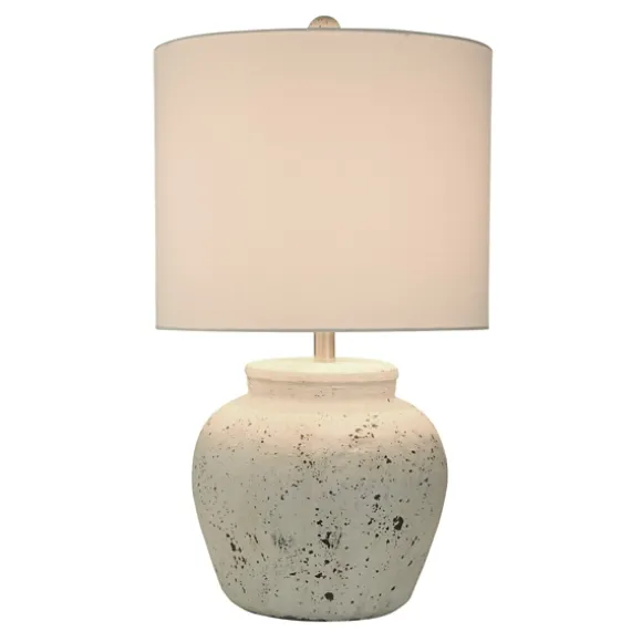 Kirkland's Home Table Lamps-Distressed Round Table Lamp