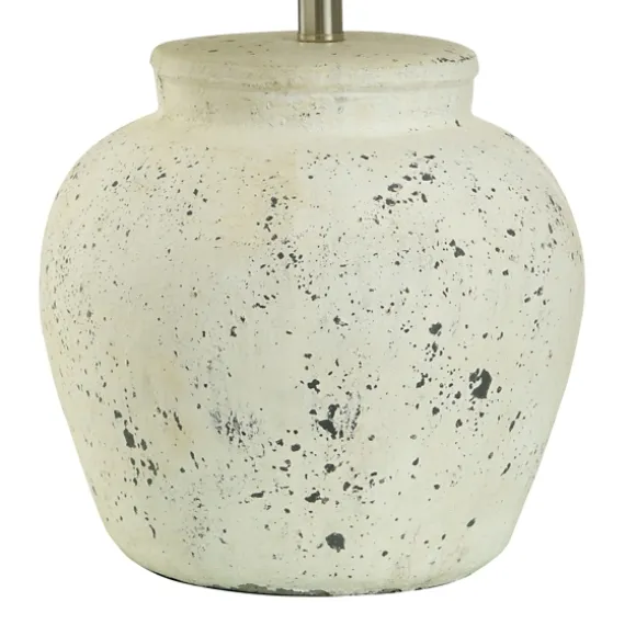 Kirkland's Home Table Lamps-Distressed Round Table Lamp