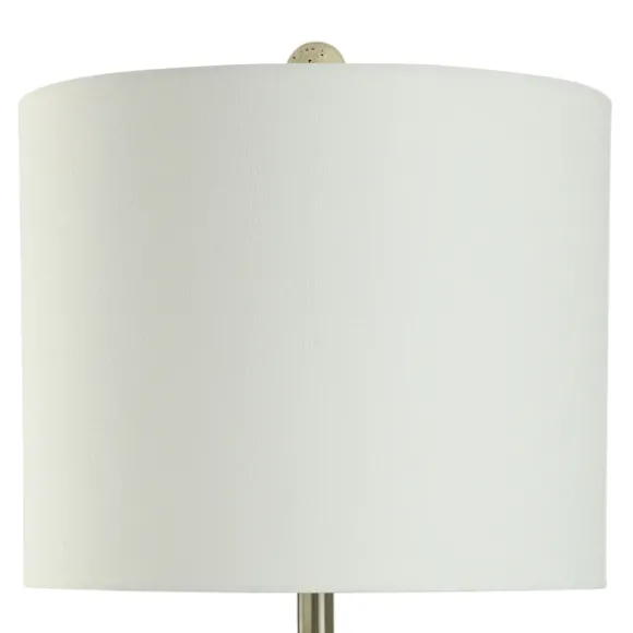 Kirkland's Home Table Lamps-Distressed Round Table Lamp