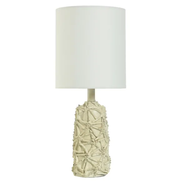Kirkland's Home Table Lamps-Distressed Starfish Pattern Table Lamp