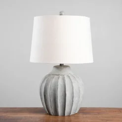 Kirkland's Home Table Lamps-Distressed Stone Table Lamp
