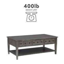 Kirkland's Home Coffee Tables-Distressed Wood 3-Drawer Coffee Table