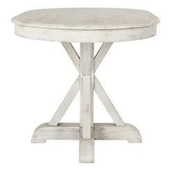 Kirkland's Home Dining Tables-Distressed Wood X Base Oval Dining Table