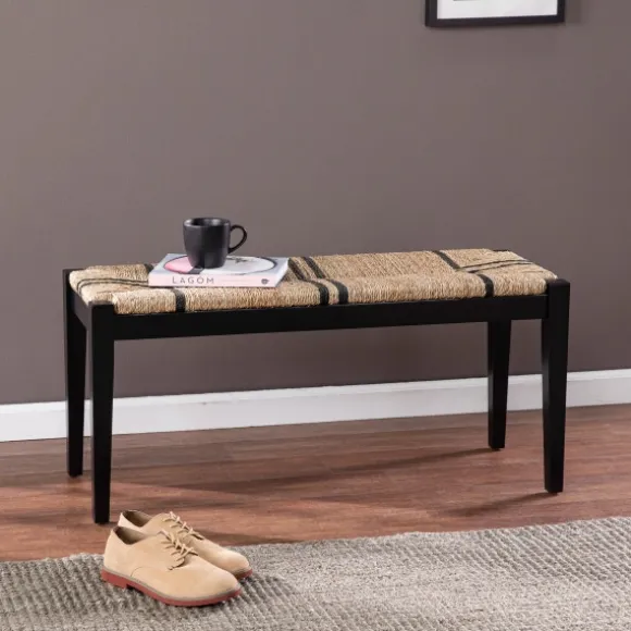 Kirkland's Home Benches & Ottomans-Dominica Woven Seagrass Stripe Bench