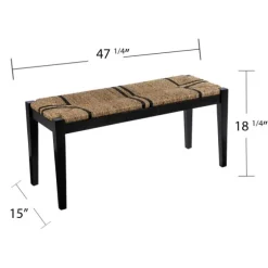 Kirkland's Home Benches & Ottomans-Dominica Woven Seagrass Stripe Bench