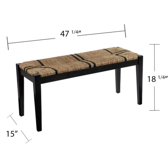 Kirkland's Home Benches & Ottomans-Dominica Woven Seagrass Stripe Bench