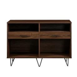 Kirkland's Home Console Tables-Doreen Dark Brown Hairpin Console Table
