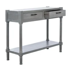 Kirkland's Home Console Tables-Dove Turned Leg Rustic Console Table