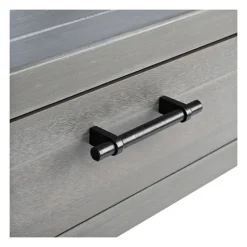 Kirkland's Home Console Tables-Dove Turned Leg Rustic Console Table