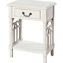Kirkland's Home Accent & End Tables-1-Drawer Cathedral Sides Accent Table