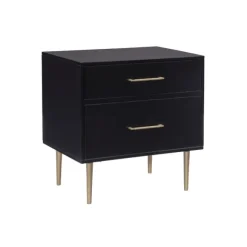 Kirkland's Home Nightstands-2-Drawer Nightstand With Gold Hardware