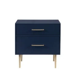 Kirkland's Home Nightstands-2-Drawer Nightstand With Gold Hardware