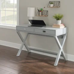 Kirkland's Home Office Furniture-2-Drawer X-Frame Desk