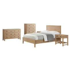Kirkland's Home Beds & Headboards-Duke Double Driftwood Pine 5-Pc. King Bedroom Set