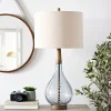 Kirkland's Home Table Lamps-Dusty Gray Blue Nora Glass Table Lamp