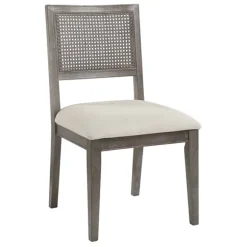Kirkland's Home Dining Chairs-Dusty Gray Cane Back 2-Pc. Dining Chair Set