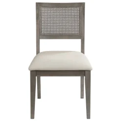 Kirkland's Home Dining Chairs-Dusty Gray Cane Back 2-Pc. Dining Chair Set