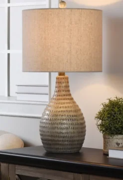 Kirkland's Home Table Lamps-Earth Tone Oak Table Lamp