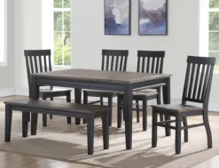 Kirkland's Home Benches & Ottomans-Ebony And Driftwood Two-Tone Bench