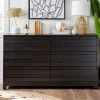 Kirkland's Home Dressers & Chests-Eco Pine Wood Channeled Drawer Dresser