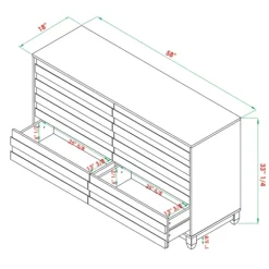 Kirkland's Home Dressers & Chests-Eco Pine Wood Channeled Drawer Dresser