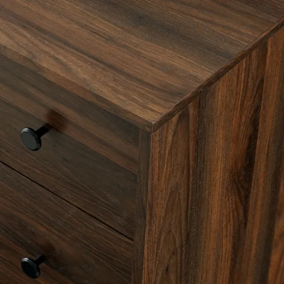 Kirkland's Home Dressers & Chests-Eden Dark Walnut Tapered Legs Dresser
