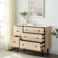 Kirkland's Home Dressers & Chests-Eden Light Birch Tapered Legs Dresser
