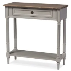 Kirkland's Home Console Tables-Edward Gray Mindi Wood Fluted Console Table