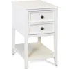 Kirkland's Home Accent & End Tables-Eggshell Slim Side Table With Shelf