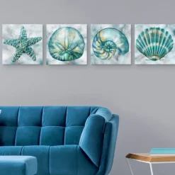 Kirkland's Home Canvas Art-Elegant Shells Canvas Art Prints, Set Of 4