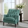 Kirkland's Home Accent Chairs-Elle Tufted Teal Accent Chair