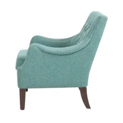 Kirkland's Home Accent Chairs-Elle Tufted Teal Accent Chair