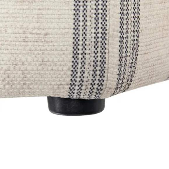 Kirkland's Home Benches & Ottomans-Ellen Stripe Martha Stewart Cocktail Ottoman