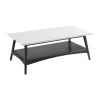 Kirkland's Home Coffee Tables-Ellis Black And White Wood Coffee Table