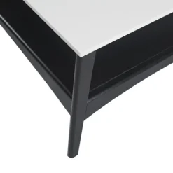 Kirkland's Home Coffee Tables-Ellis Black And White Wood Coffee Table