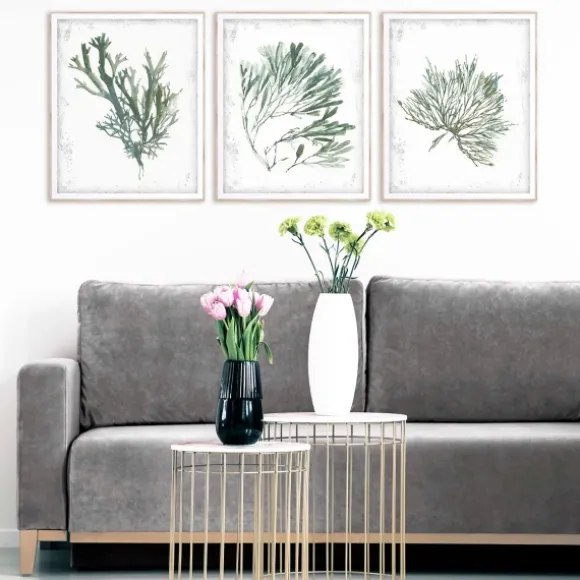 Kirkland's Home Framed Art-Emerald Coral I 3-Pc. Framed Art Print Set