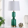 Kirkland's Home Table Lamps-Emerald Seeded Glass Table Lamp