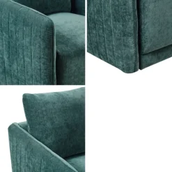 Kirkland's Home Accent Chairs-Emerald Textured Arm Swivel Accent Chair