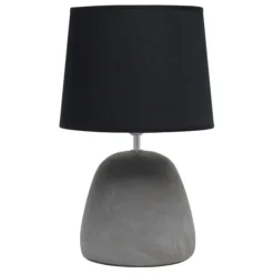 Kirkland's Home Table Lamps-Emma Concrete Table Lamp With Shade