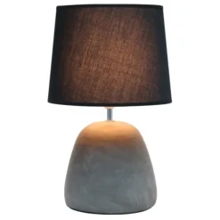 Kirkland's Home Table Lamps-Emma Concrete Table Lamp With Shade