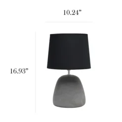Kirkland's Home Table Lamps-Emma Concrete Table Lamp With Shade