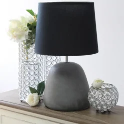 Kirkland's Home Table Lamps-Emma Concrete Table Lamp With Shade