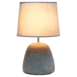 Kirkland's Home Table Lamps-Emma Concrete Table Lamp With Shade