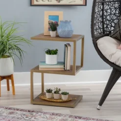 Kirkland's Home Accent & End Tables-En Shelves S-Frame Accent Table